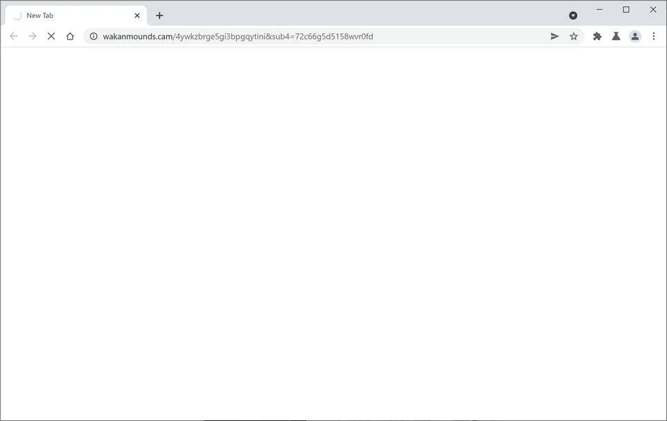 Image: Chrome browser is redirected to Wakanmounds.cam