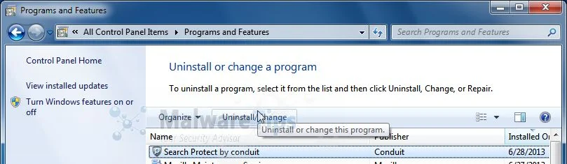 [Image: Uninstall vGrabber Toolbar from Windows]