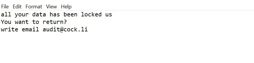How to remove Audit@cock.li Risk ransomware (Virus Removal Guide) 1 Audit@cock.li Risk ransomware virus