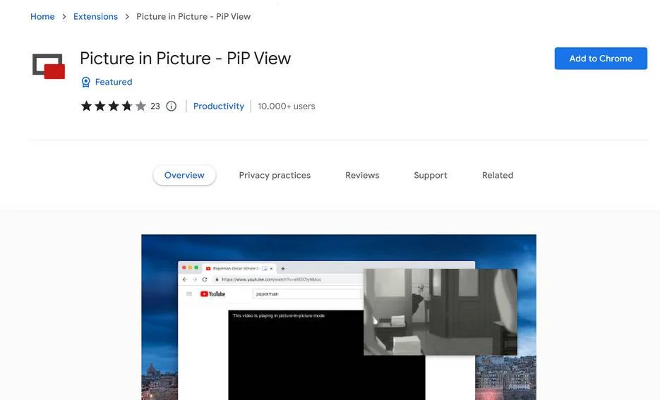 Picture in Picture - PiP View