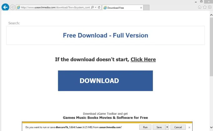 Usearchmedia.com virus