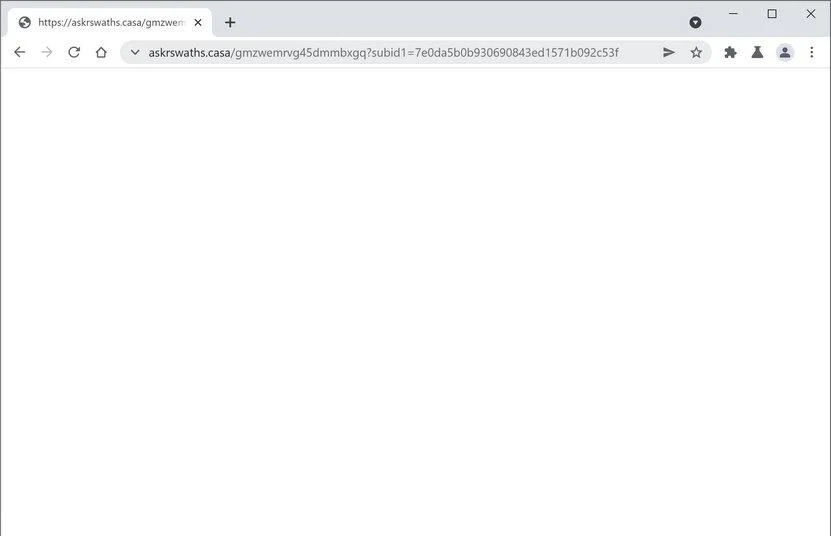Remove Askrswaths.casa redirect (Virus Removal Guide) 1 Image: Chrome browser is redirected to Askrswaths.casa