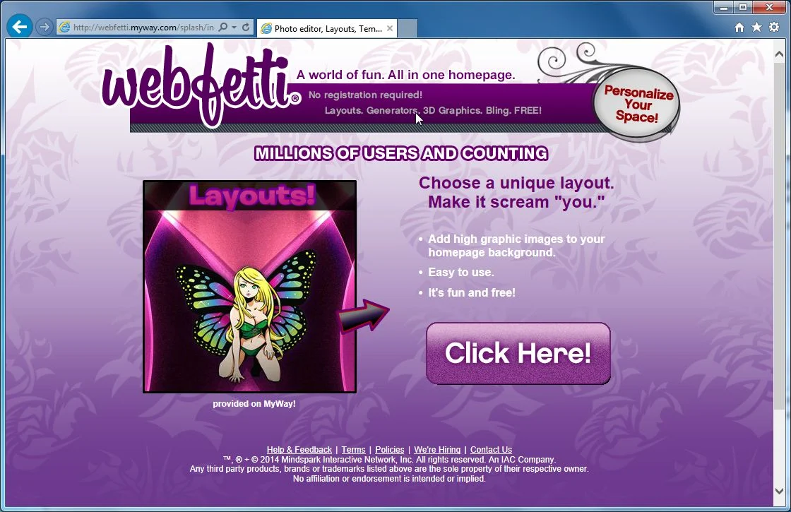 Webfetti.myway.com virus