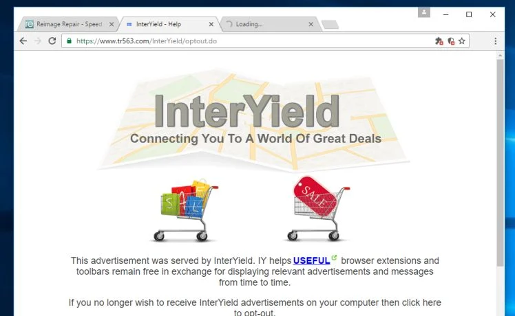 InterYield pop-ups InterYield Virus