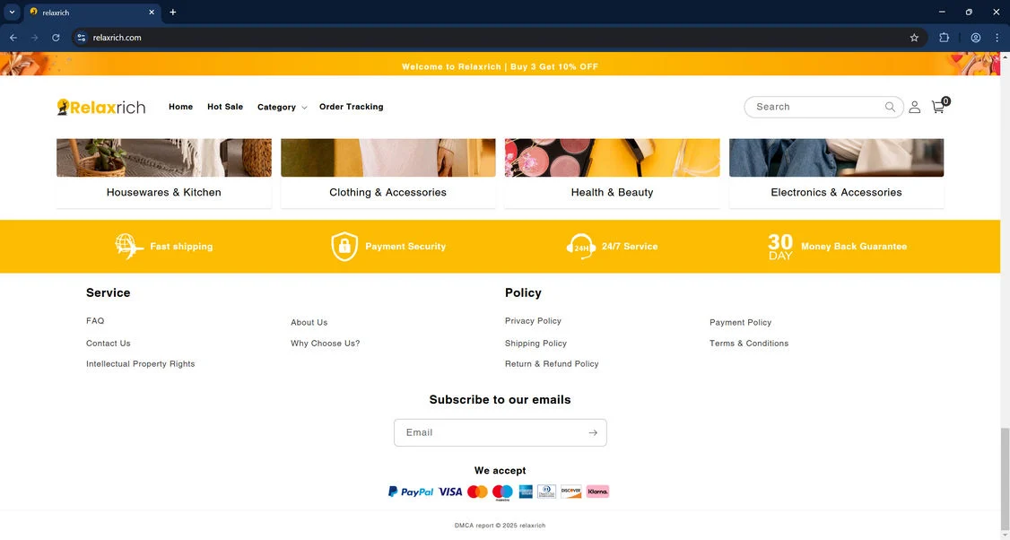 Relaxrich.com Shop Scam - Don't Become a Victim 1 Relaxrich.com scam