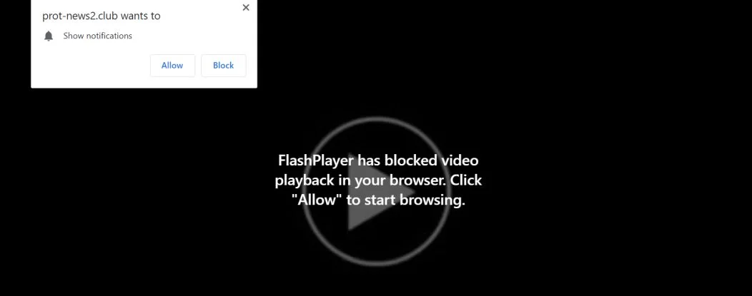 How to remove Prot-news2.club pop-up ads (Virus Removal Guide) 1 Image: Chrome browser is redirected to the Prot-news2.club site