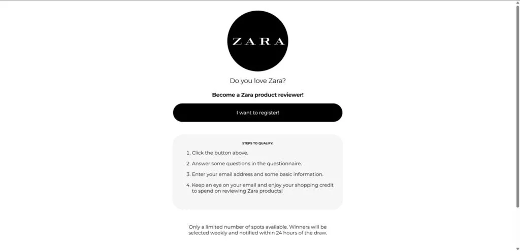 Beware of the Zijtest.com “Zara Product Reviewer” Scam 1 Zijtest.com scam