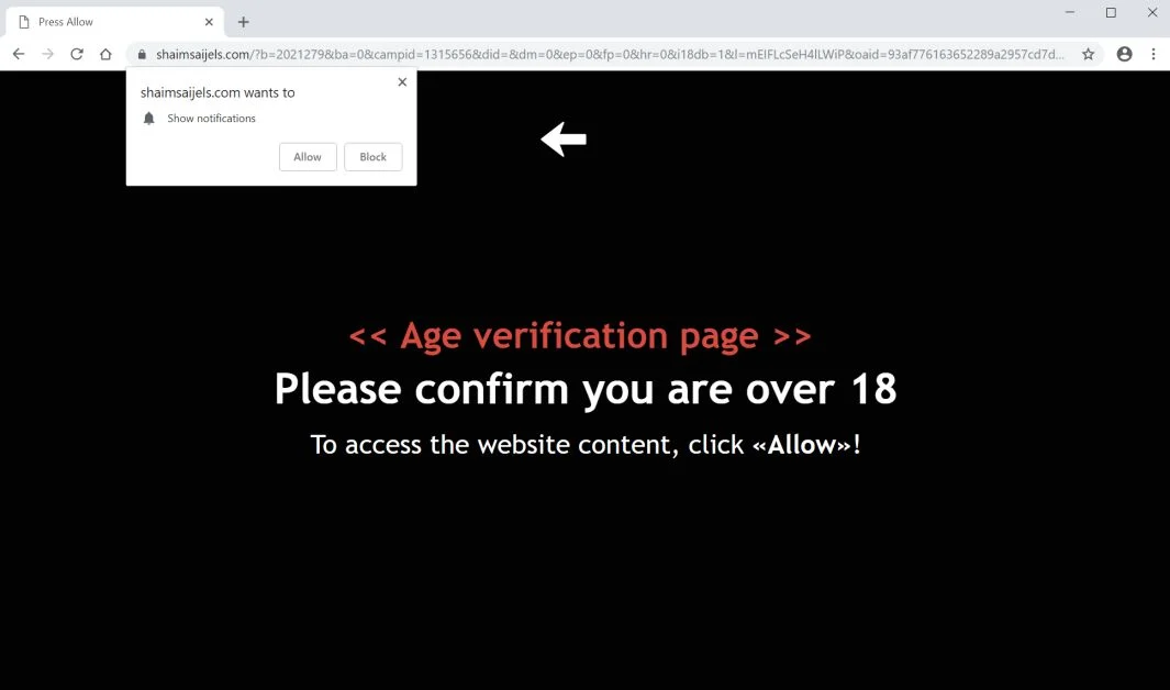 Shaimsaijels.com redirect virus