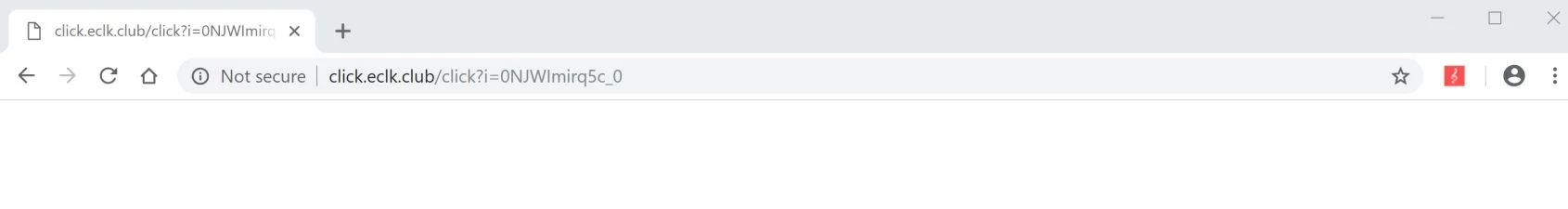 Image: Chrome browser is redirected to the Click.eclk.club site