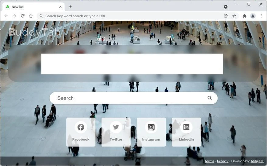 Image:  Buddy Tab browser hijacker