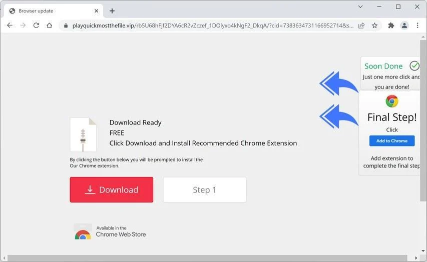 How to Remove Playquickmostthefile.vip Ads (Virus Removal Guide) 1 Image: Playquickmostthefile.vip browser redirect