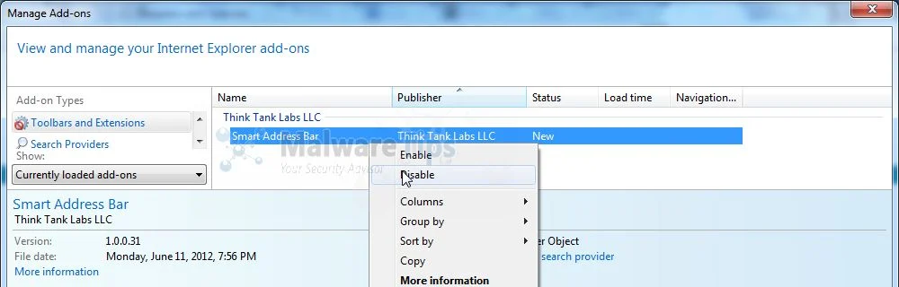 [Image: Smart Address Bar Internet Explorer extension]