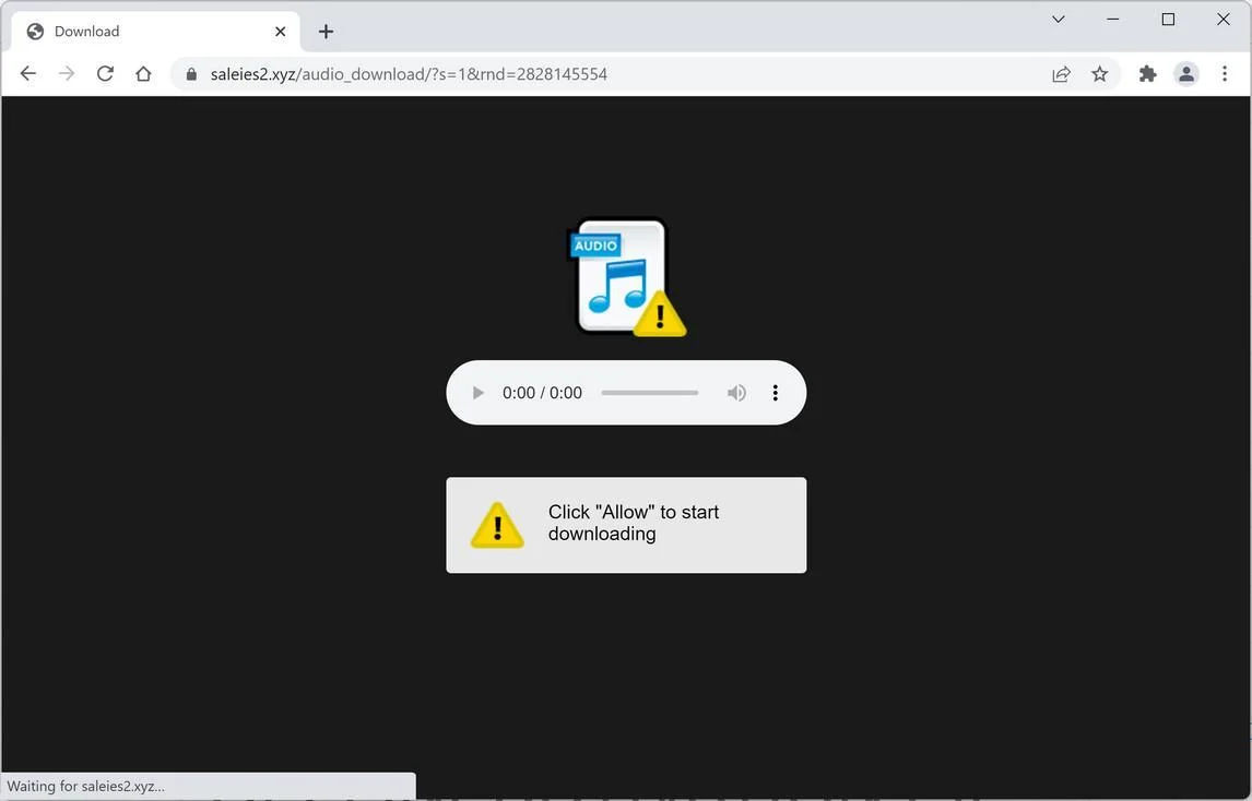 How to Remove Saleies2.xyz Pop-up Ads (Virus Removal Guide) 1 Image: Chrome browser is redirected to Saleies2.xyz