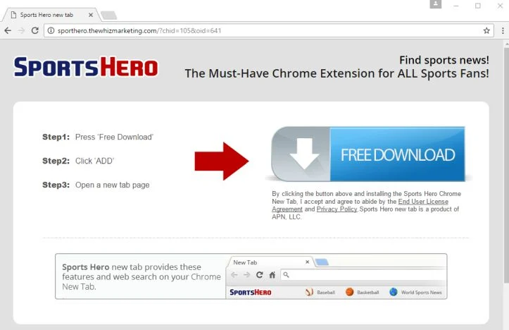 sporthero.thewhizmarketing.com virus