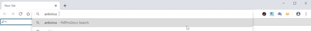 Image: Chrome browser is redirected to PdfProDocs Search