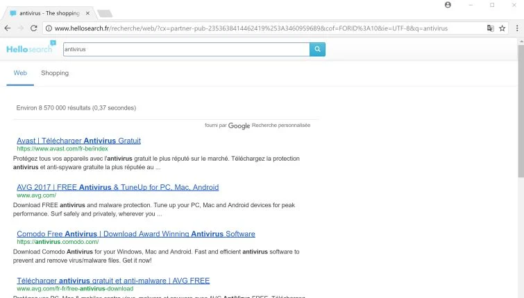 hellosearch.fr virus