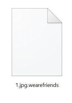 Image: Wearefriends ransomware note