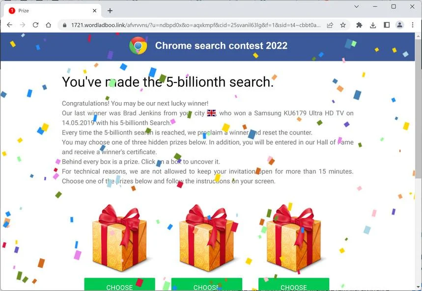 Remove Wordladboo.link Ads (Virus Removal Guide) 1 Image: Chrome browser is redirected to Wordladboo.link