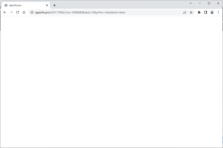 Remove Appinfo.pro Ads (Virus Removal Guide) 1 Image: Chrome browser is redirected to Appinfo.pro