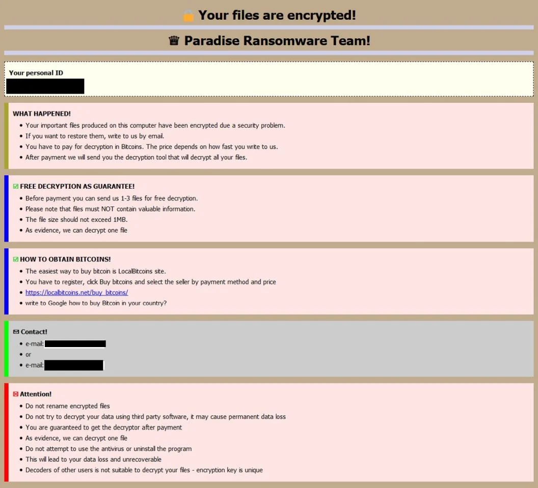 Image: {alexbanan@tuta.io}.CORP ransomware