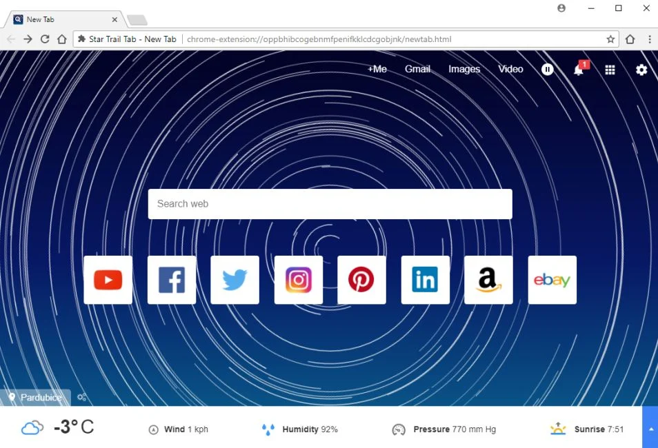 Star Trail Tab New Tab redirect virus