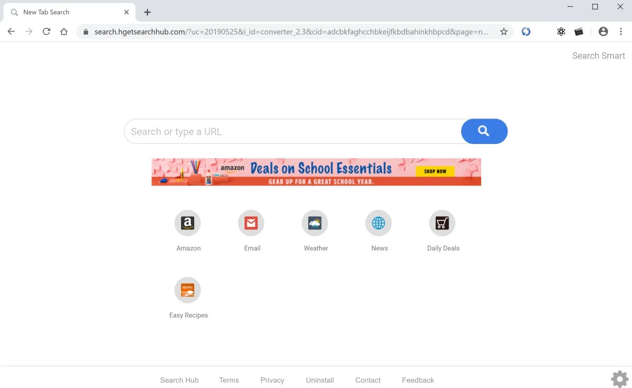 How to remove Search.hgetsearchhub.com redirect (Virus Removal Guide) 1 Image: Chrome browser is redirected to search.hgetsearchhub.com