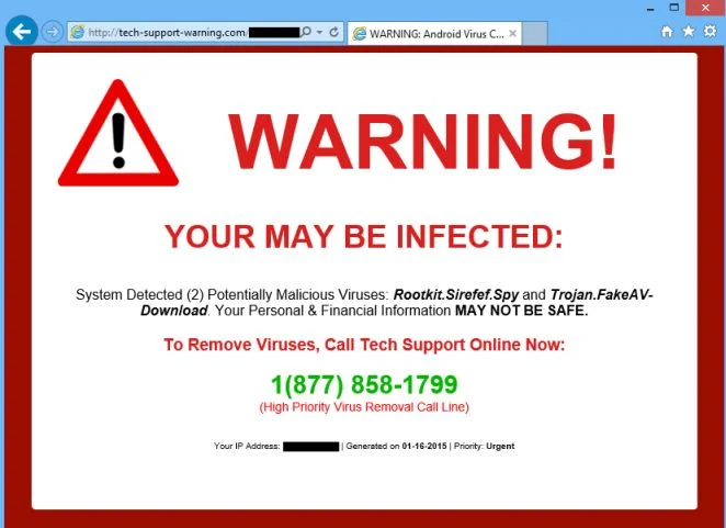 Tech-support-warning.com virus