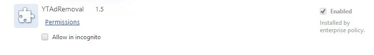 [Image: This extension is managed and cannot be removed or disabled virus]