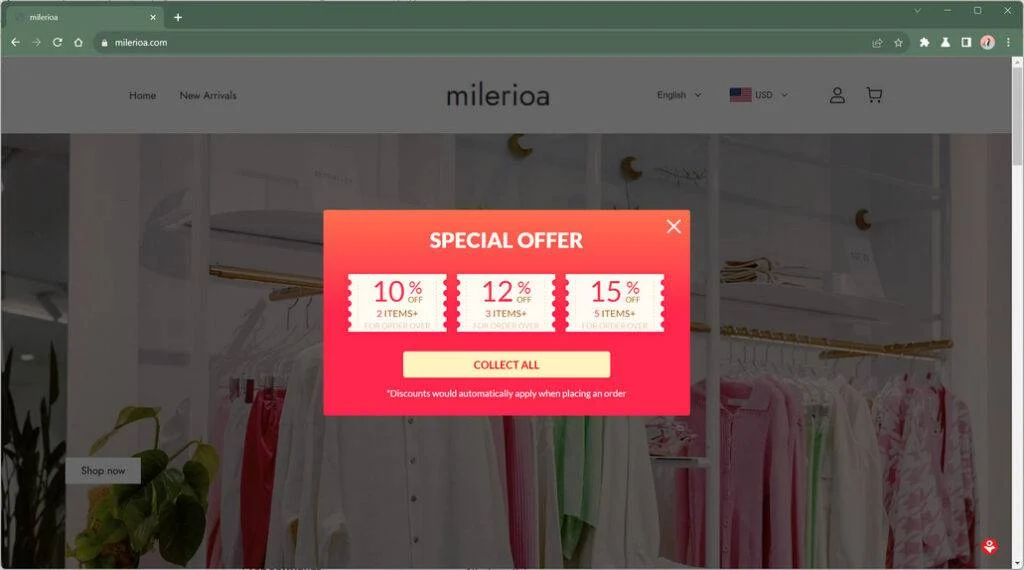 Milerioa.com Exposed: How to Spot This Scam Store 1 milerioa.com china