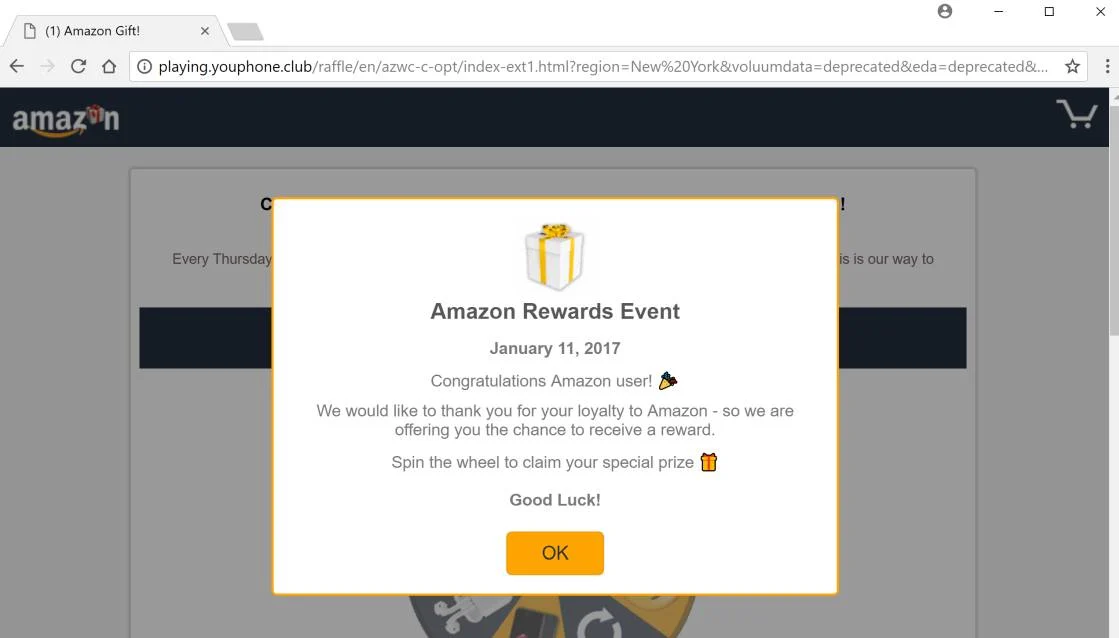 playing.youphone.club redirect scam