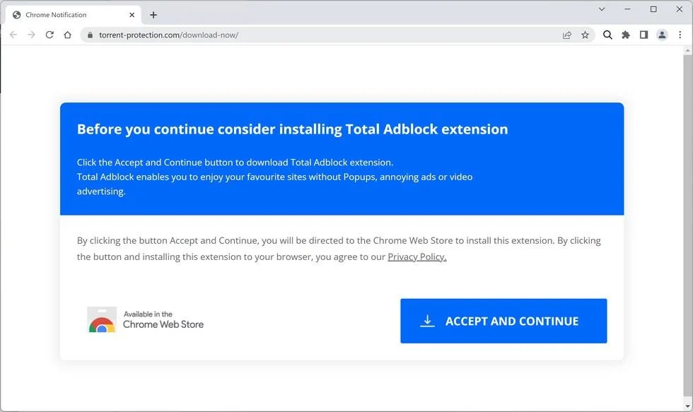Remove Torrent-protection.com Ads (Virus Removal Guide) 1 Image: Torrent-protection.com browser redirect