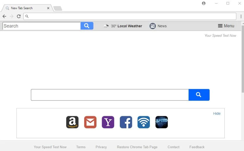 Search.yourspeedtestnow.com redirect virus