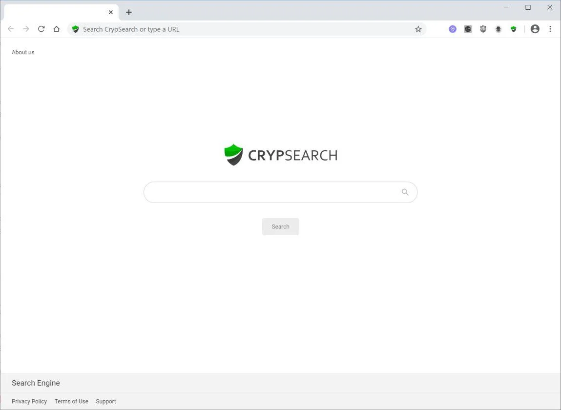 How to remove CrypSearch Search (Virus Removal Guide) 1 Image: Chrome browser is redirected to CrypSearch Search