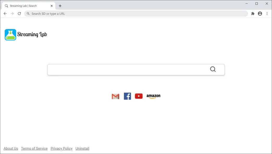 Image: Chrome browser is redirected to Streaming-lab.com