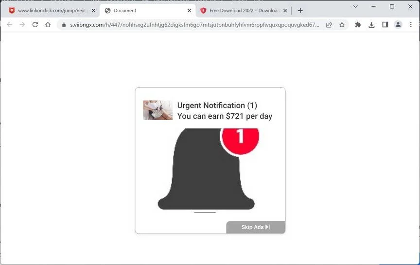 Remove Viibngx.com Pop-up Ads (Virus Removal Guide) 1 Image: Chrome browser is redirected to Viibngx.com