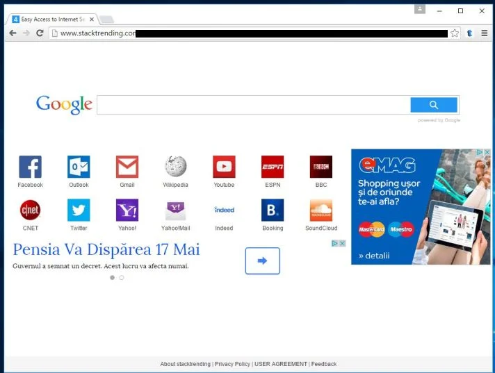 Easy Access to Internet Services Virus
