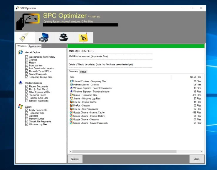 SPC Optimizer pop-ups