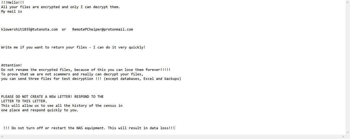 Image: Hbdalna ransomware
