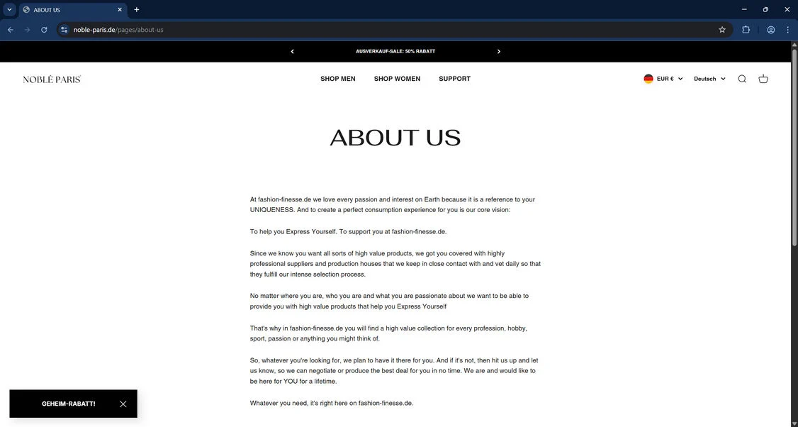Noble-paris.de Scam Store: What You Need To Know 1 Noble-paris.de scam