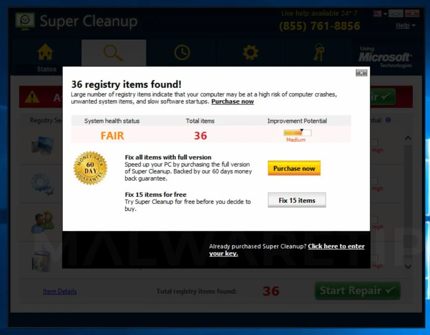 Super Cleanup Scam