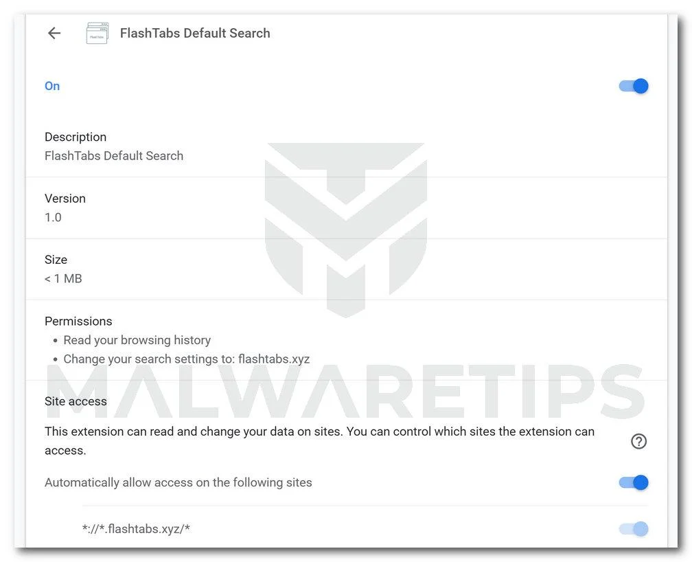 Image: FlashTabs Chrome extension
