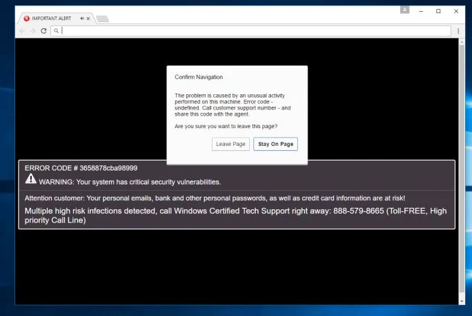 Error # 3658878cba98999 Virus