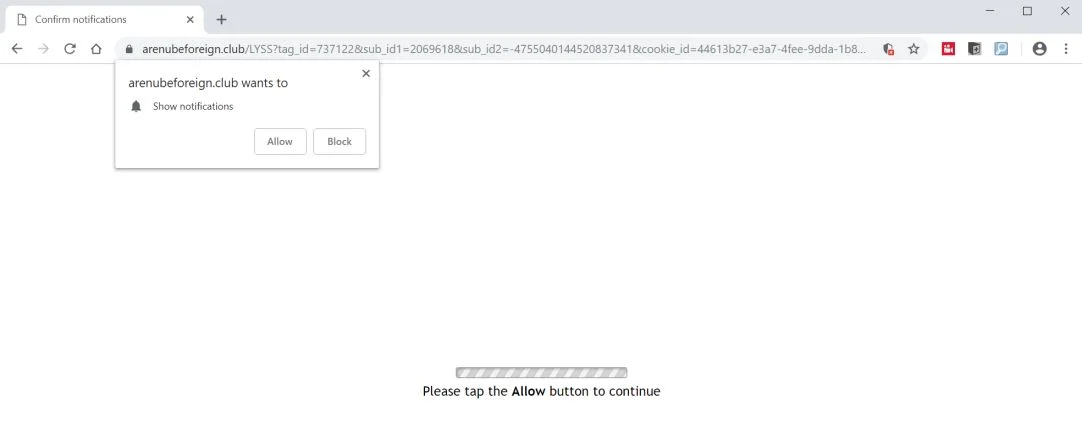 arenubeforeign.club redirect virus