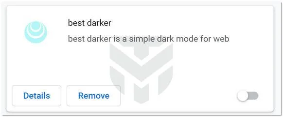 Remove Best Darker browser extension (Virus Removal Guide) 1 Image: Best Darker Chrome extension