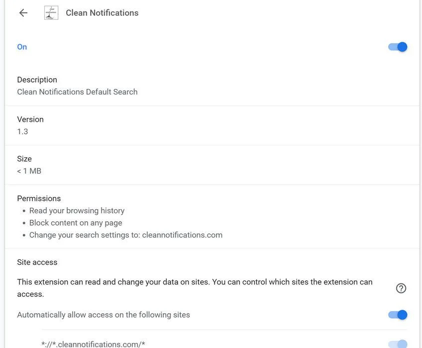 Image: Clean Notifications Chrome extension