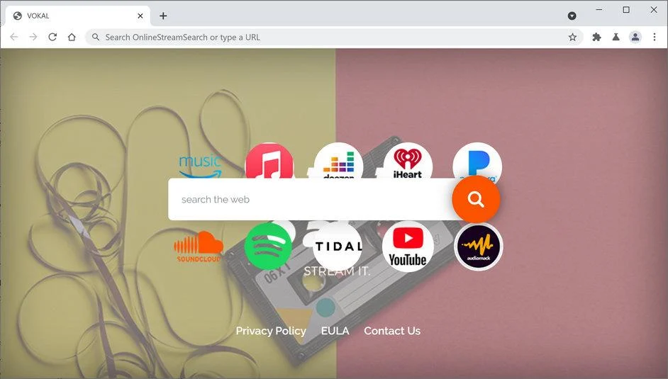 Image: Chrome browser is redirected to Vokal new tab