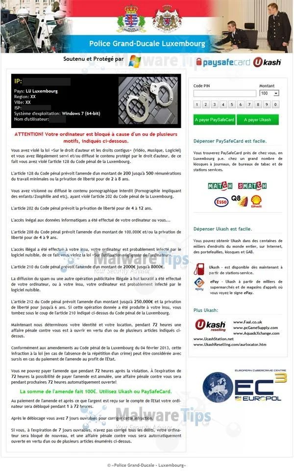 [Image: Police Grand-Ducale Luxembourg virus]