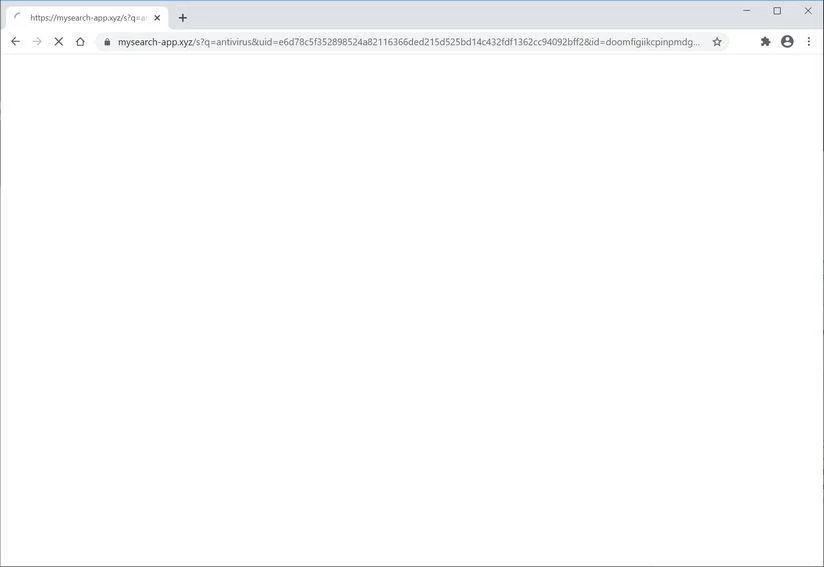 Image: Chrome browser is redirected to Mysearch-app.xyz