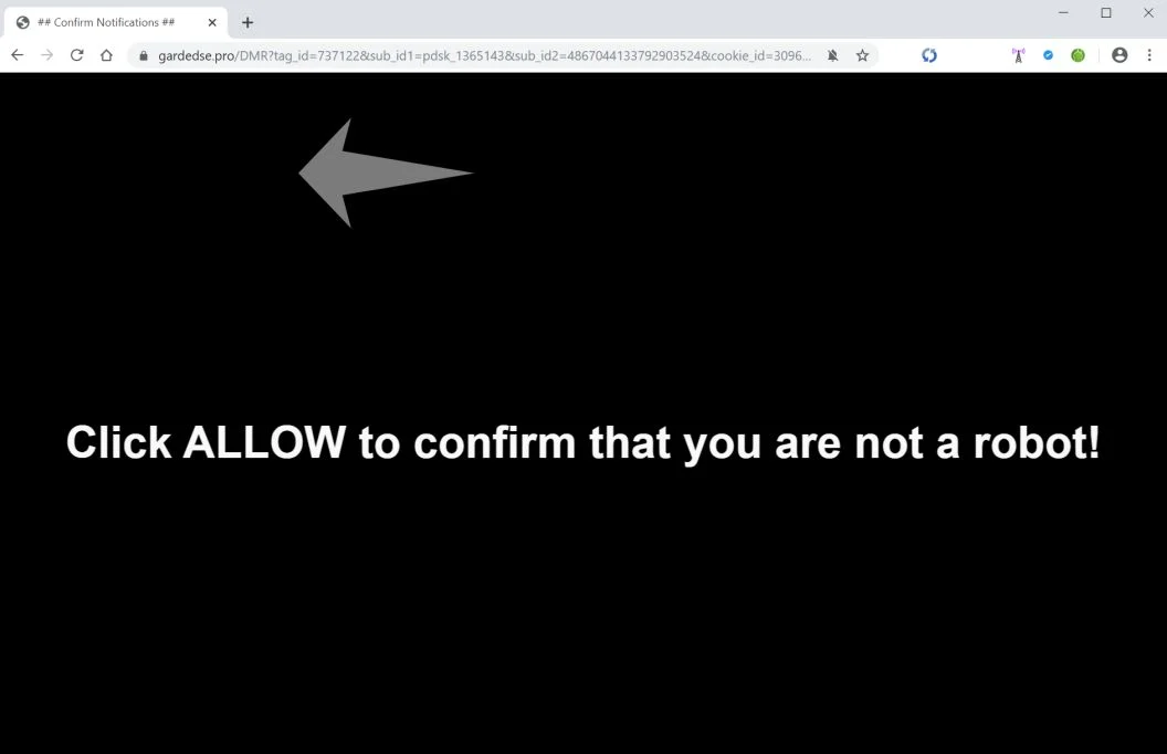 How to remove Gardedse.pro pop-up ads (Virus Removal Guide) 1 Image: Chrome browser is redirected to Gardedse.pro