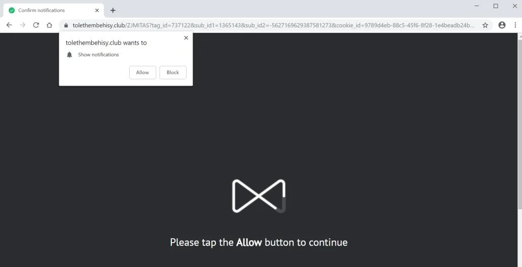 Remove Tolethembehisy.club pop-up ads (Virus Removal Guide) 1 tolethembehisy.club redirect virus